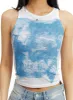 Graphic Sleeveless Top CA423 sold by Lewkin