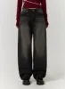 Mid Waist Wide Leg Washed Jeans CD329 sold by Lewkin