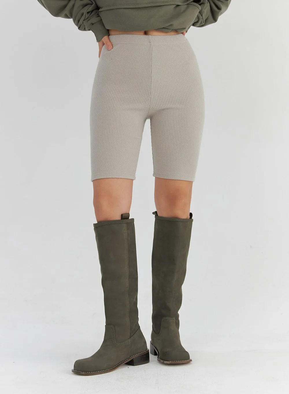 Ribbed Biker Leggings CS321 sold by Lewkin product image thumbnail 2