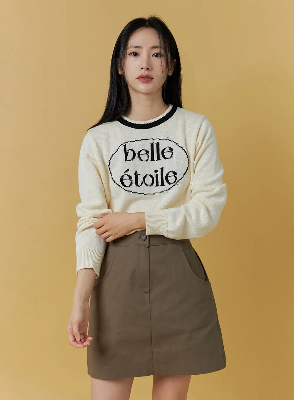 Etoile Lettering Knit Sweater ON303 sold by Lewkin product image thumbnail 3