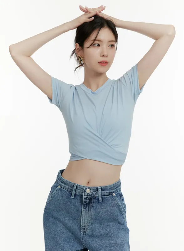 Twist Crop Top OA405 sold by Lewkin