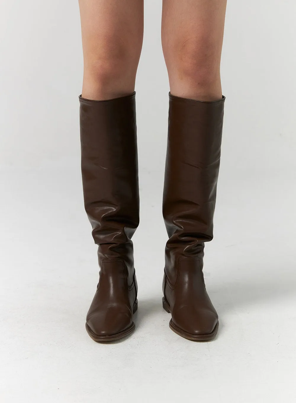 Faux Leather Knee Boots CS313 sold by Lewkin product image thumbnail 2
