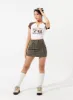 Drawstring Cargo Mini Skirt IM306 sold by Lewkin