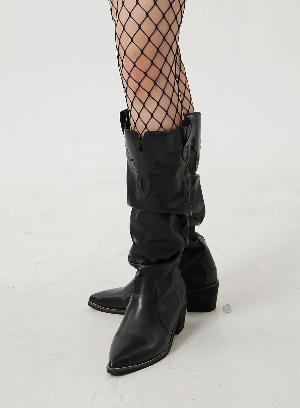 Pointed Toe Heel Knee High Boots BJ320 sold by Lewkin product image thumbnail 3