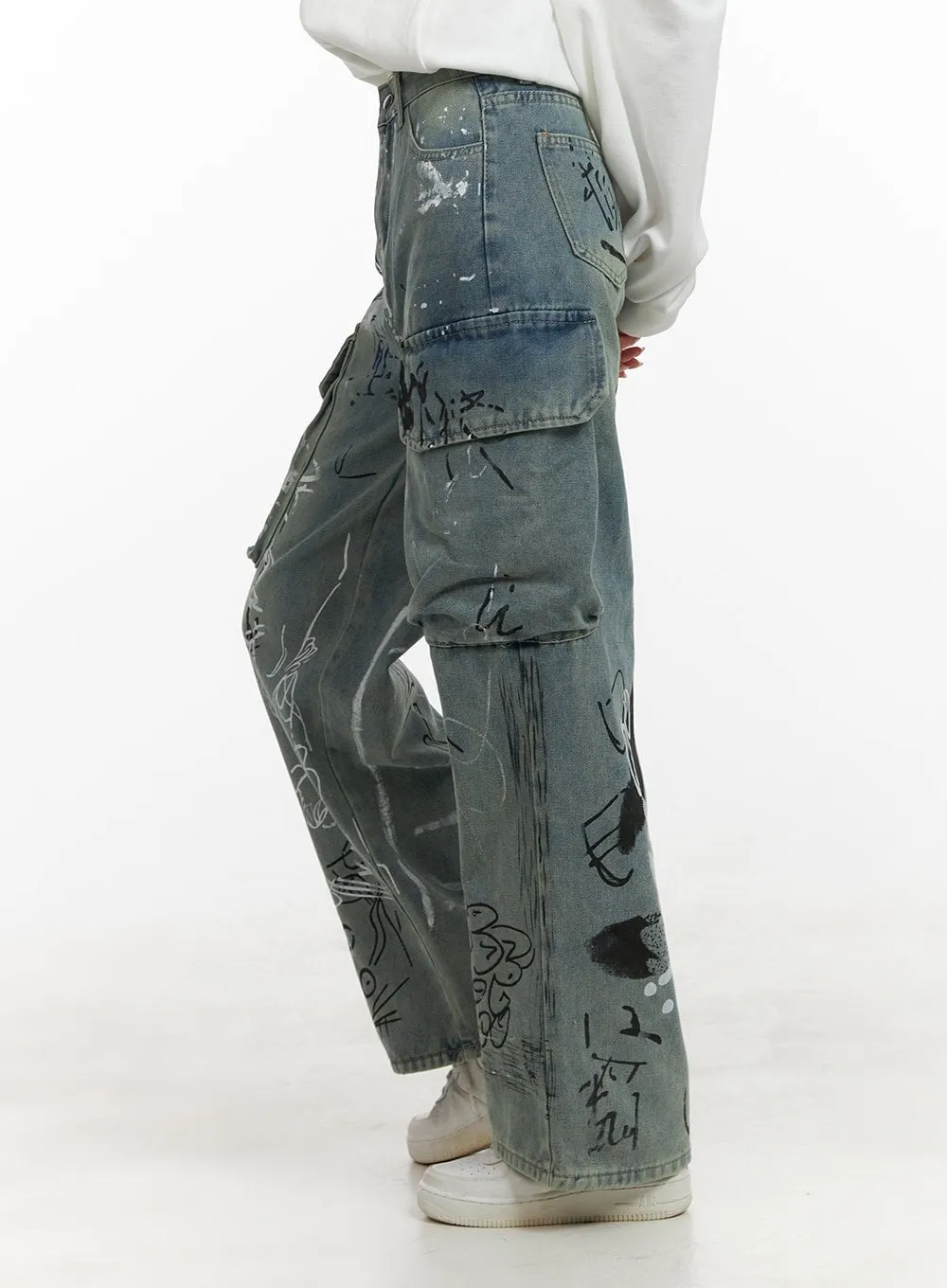 Cargo Painted Jeans CA430 sold by Lewkin product image thumbnail 5