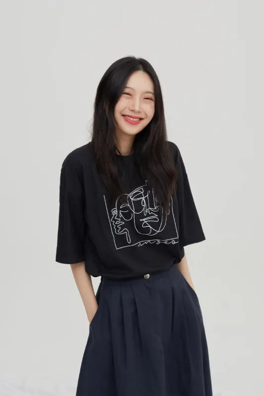 Linen Maxi Flare Skirt CM6 sold by Lewkin