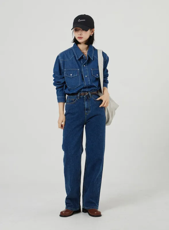 Basic Indigo Jeans OF310 sold by Lewkin