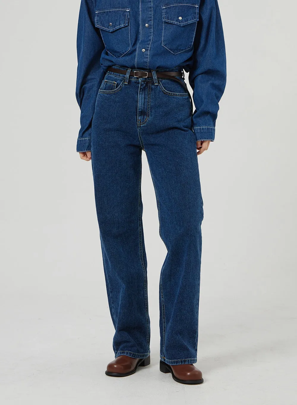 Basic Indigo Jeans OF310 sold by Lewkin product image thumbnail 3