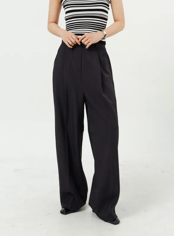 Wide Leg Tailored Pants OM309 sold by Lewkin