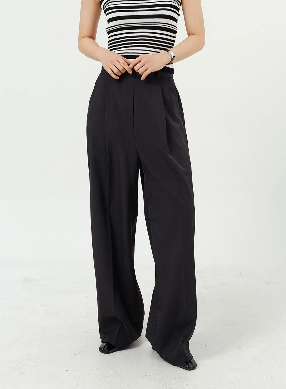 Wide Leg Tailored Pants OM309 sold by Lewkin
