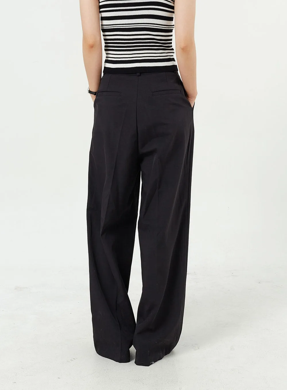 Wide Leg Tailored Pants OM309 sold by Lewkin product image thumbnail 5
