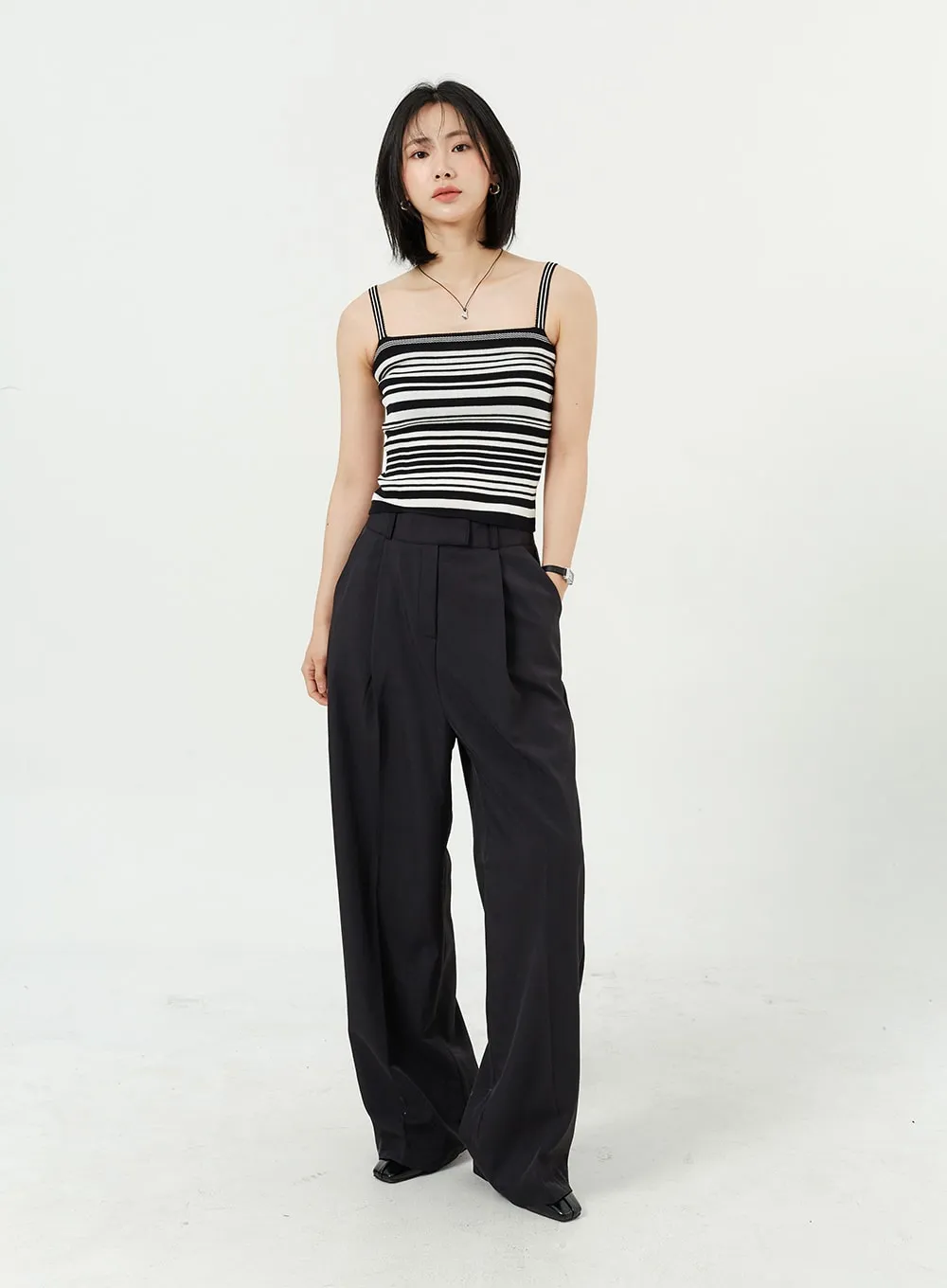 Wide Leg Tailored Pants OM309 sold by Lewkin product image thumbnail 3