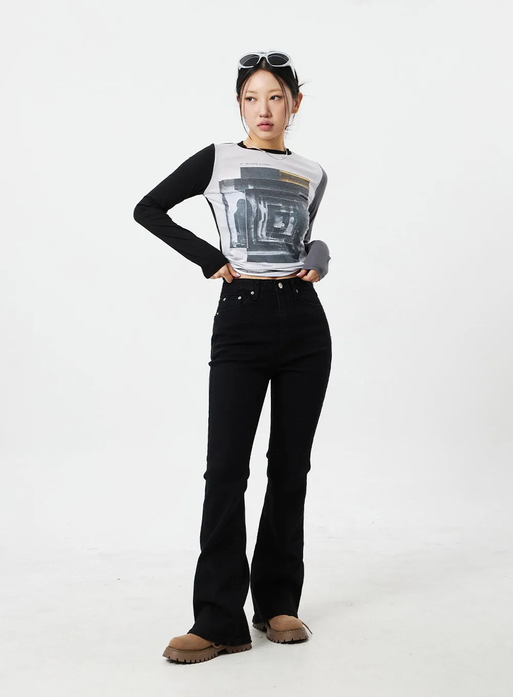 Slim Fit Bootcut Pants CM324 sold by Lewkin product image thumbnail 4