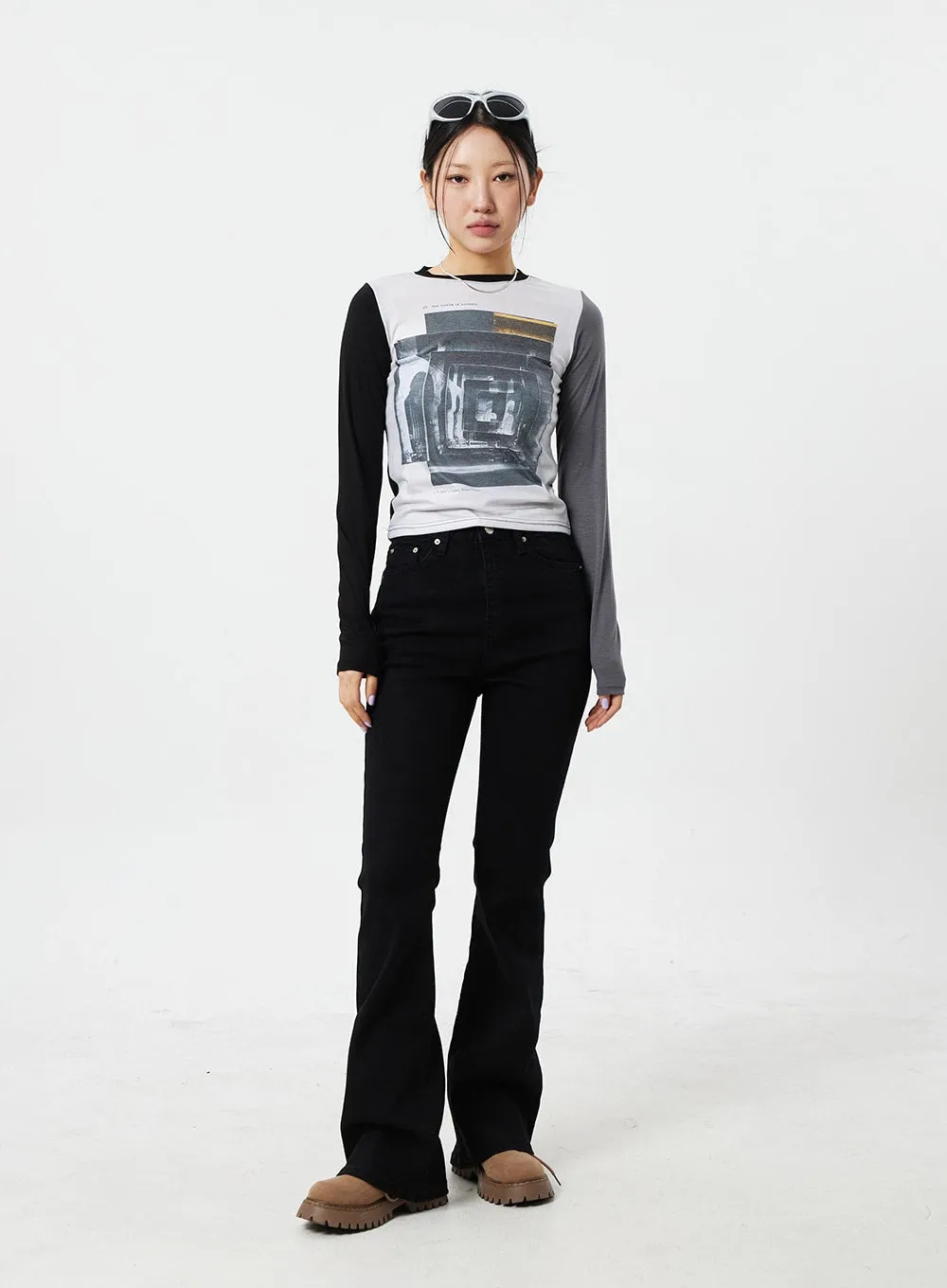 Slim Fit Bootcut Pants CM324 sold by Lewkin product image thumbnail 3