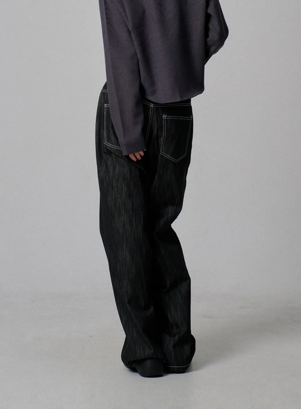 Dark Wash Baggy Jeans IJ313 | Parallel