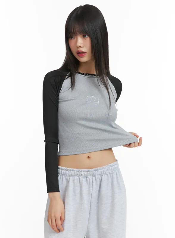 Slim Fit Graphic Crop Top CJ412 sold by Lewkin