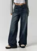 Low Rise Washed Wide Jeans CG315 sold by Lewkin