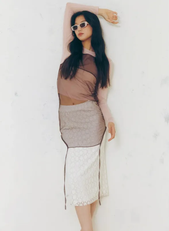 Floral Maxi Skirt CS305 sold by Lewkin