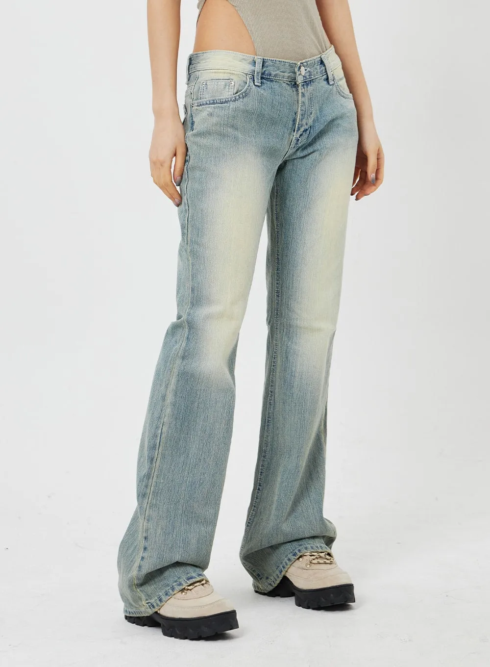 Low Rise Bootcut Jeans CF315 sold by Lewkin product image thumbnail 5