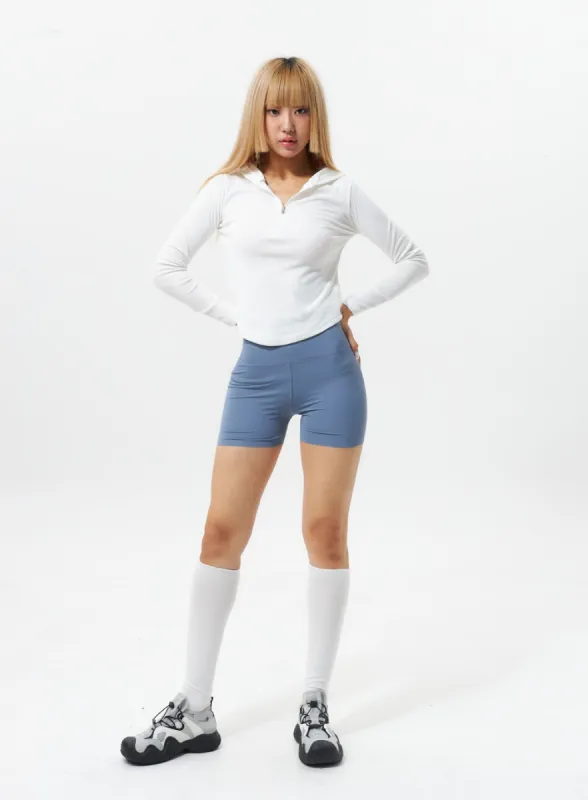 High Waist Biker Shorts IL317 sold by Lewkin