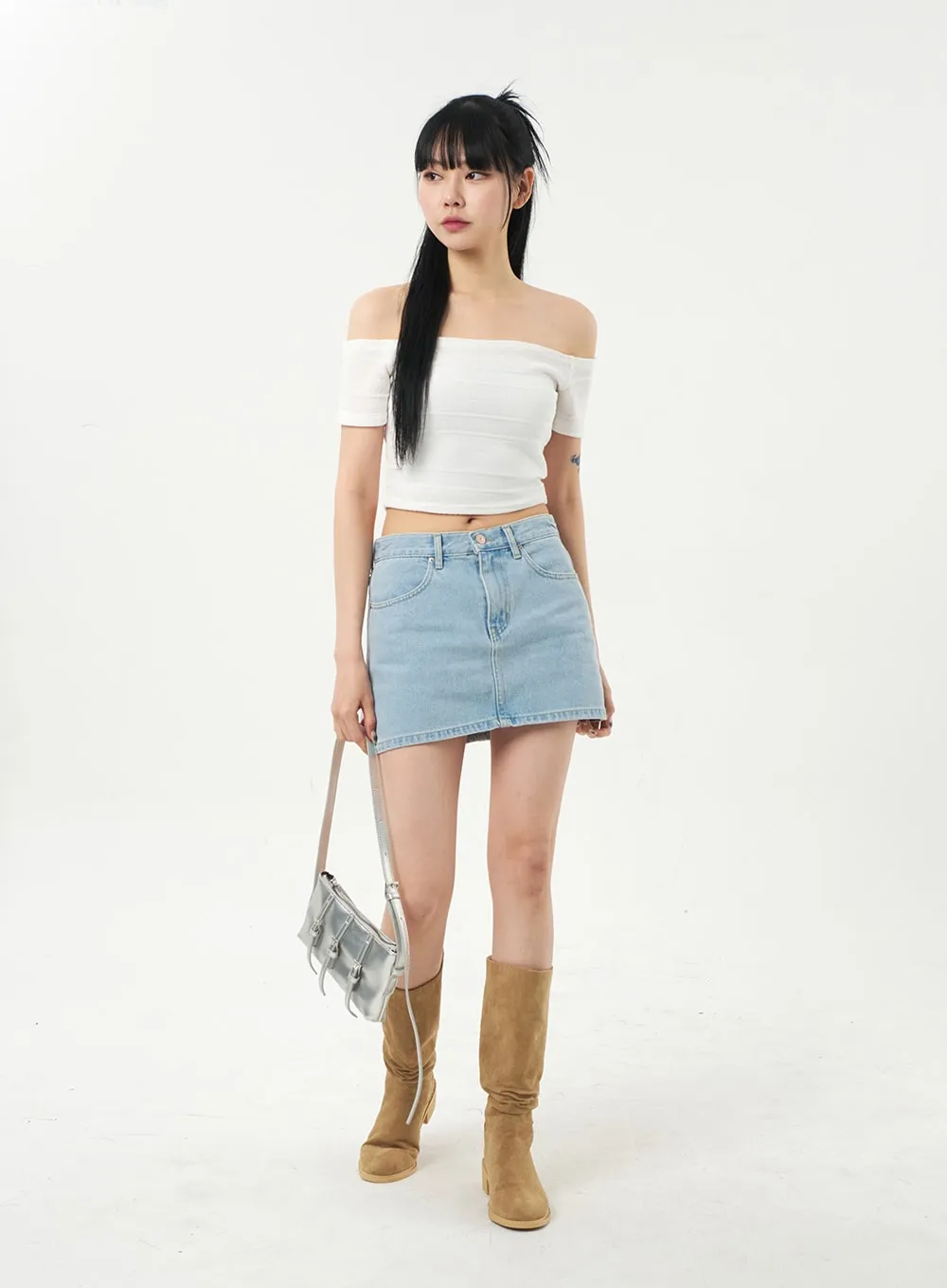 Off-Shoulder Cropped Top CA328 sold by Lewkin product image thumbnail 4