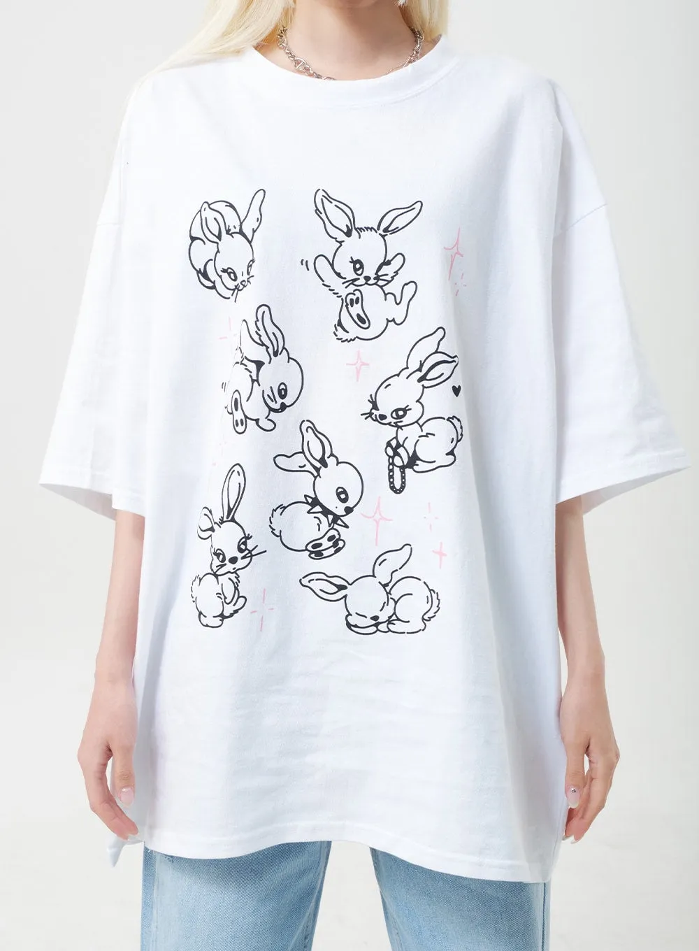 Bunnies Oversized Tee BY331 sold by Lewkin product image thumbnail 2