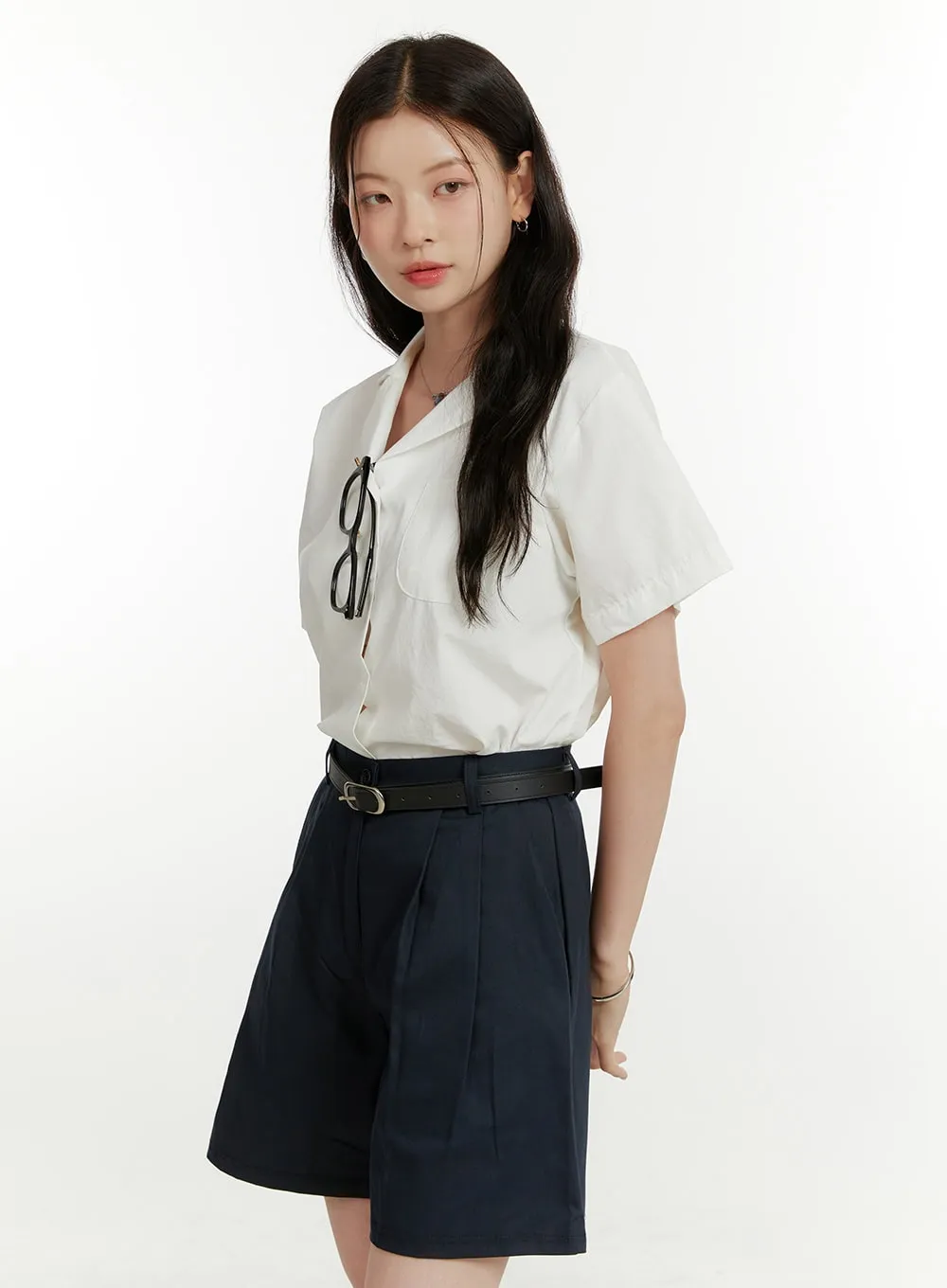 Solid Collared Shirt OU418 sold by Lewkin product image thumbnail 5