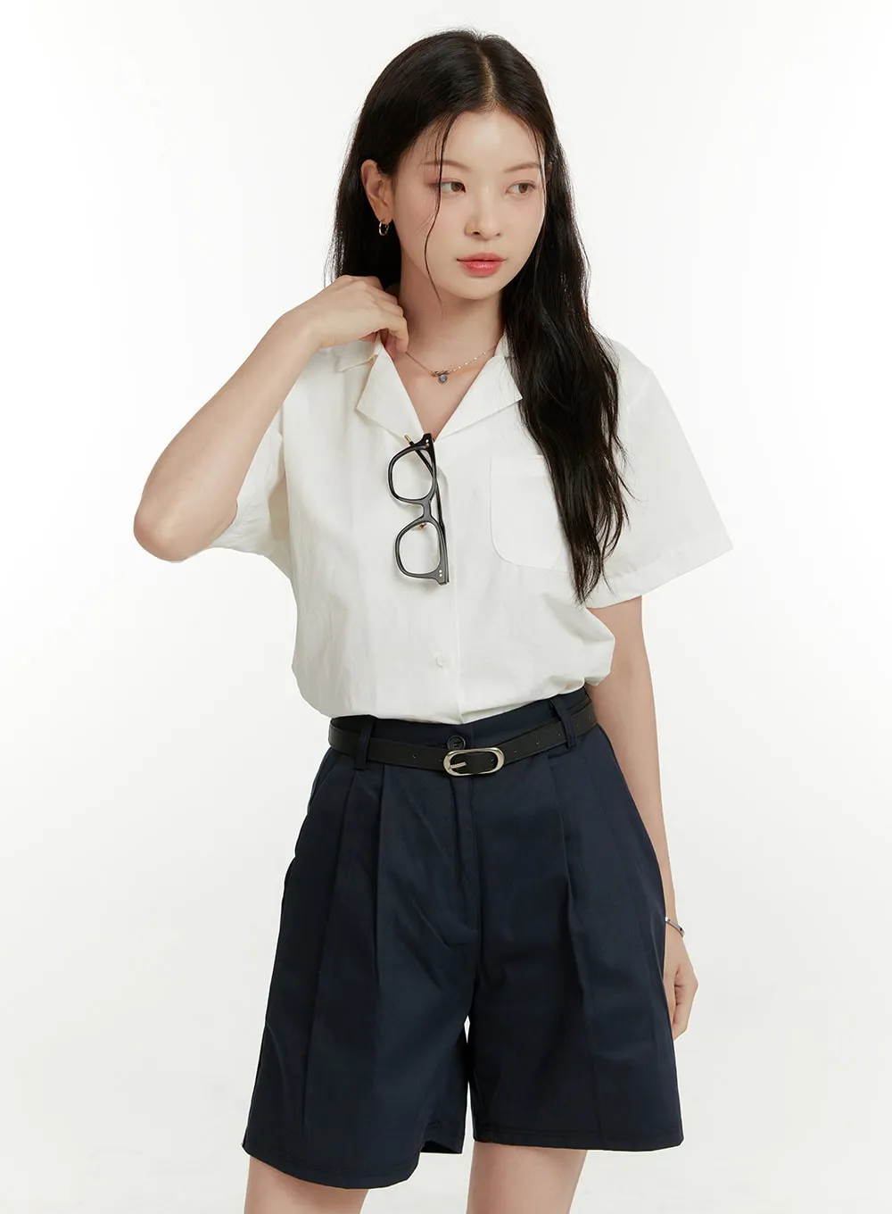 Solid Collared Shirt OU418 sold by Lewkin product image thumbnail 4