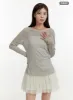 Solid Knitted Long Sleeve Top OY409 sold by Lewkin