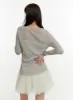 Solid Knitted Long Sleeve Top OY409 sold by Lewkin