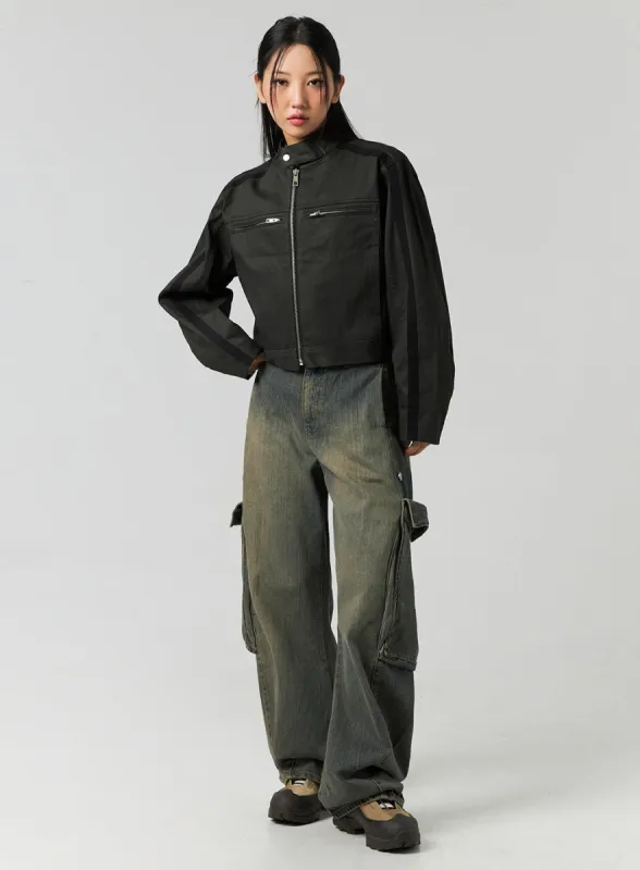 Large-Pocket Cargo Jeans CO323 sold by Lewkin