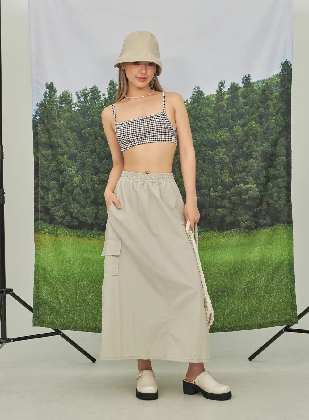 Nylon Maxi Cargo Skirt CY26 sold by Lewkin product image thumbnail 3
