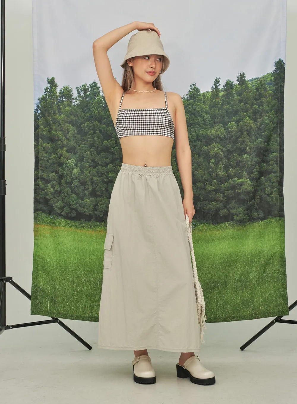 Nylon Maxi Cargo Skirt CY26 sold by Lewkin product image thumbnail 5