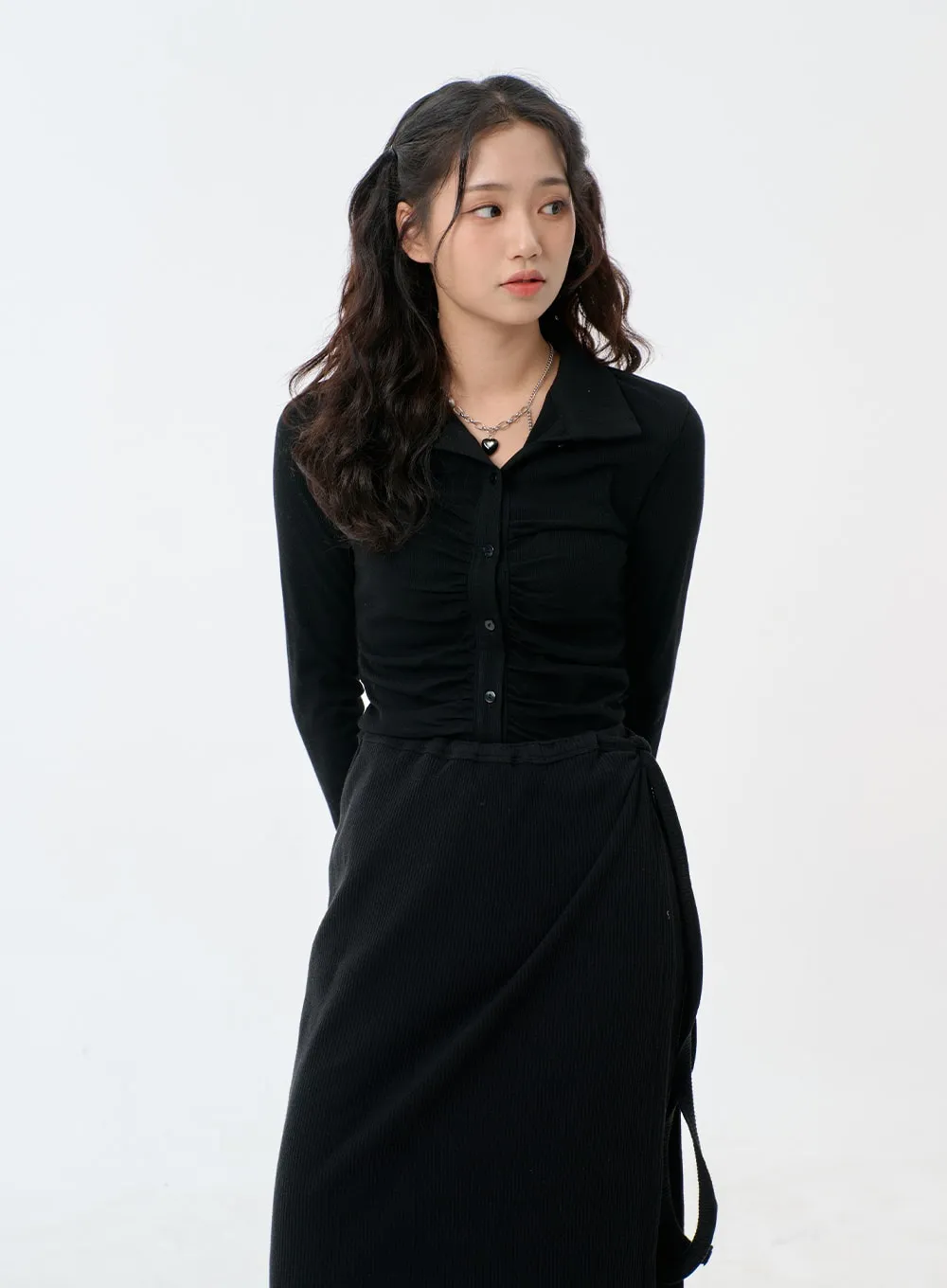 Chain Black Heart Necklace BJ326 sold by Lewkin product image thumbnail 3