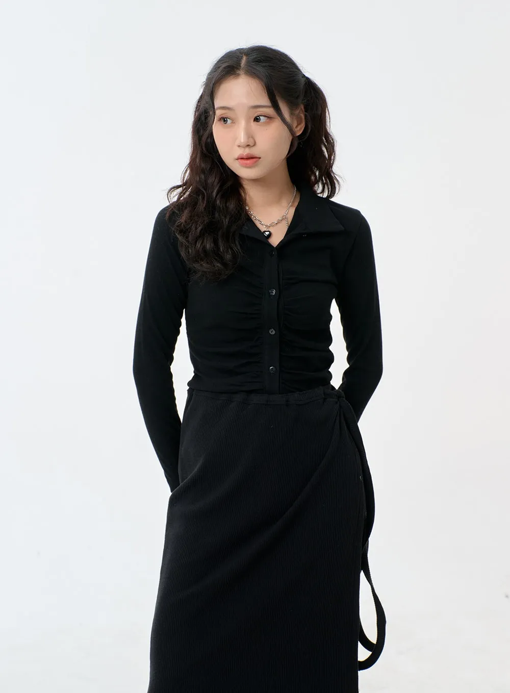 Chain Black Heart Necklace BJ326 sold by Lewkin product image thumbnail 2