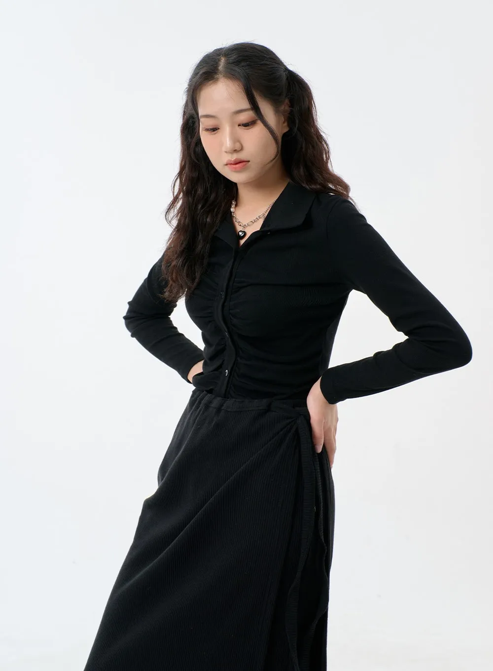 Chain Black Heart Necklace BJ326 sold by Lewkin product image thumbnail 4