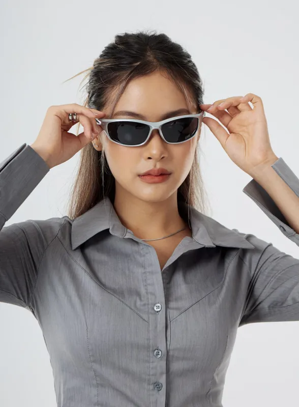 Grey Unique Sunglasses CS02 sold by Lewkin