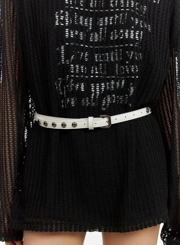 Stud Leather Belt CY417 sold by Lewkin