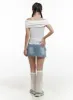 Cut Out Denim Cargo Mini Skirt OL402 sold by Lewkin