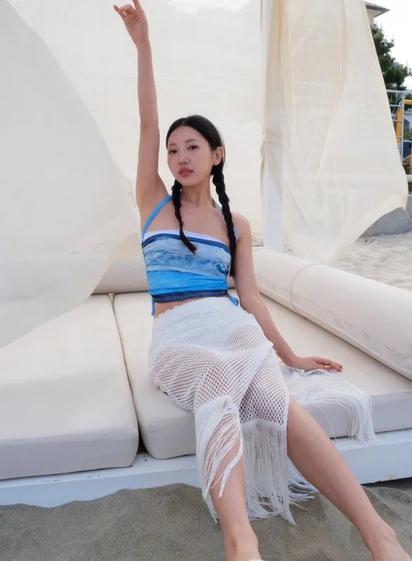 Sleeveless Graphic Top CY316 sold by Lewkin