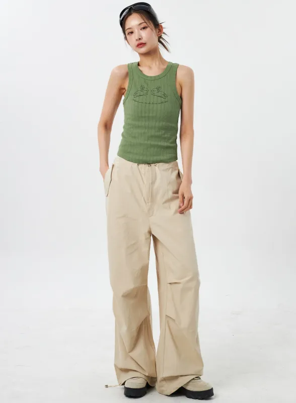 Drawstring Baggy Track Pants CY302 sold by Lewkin