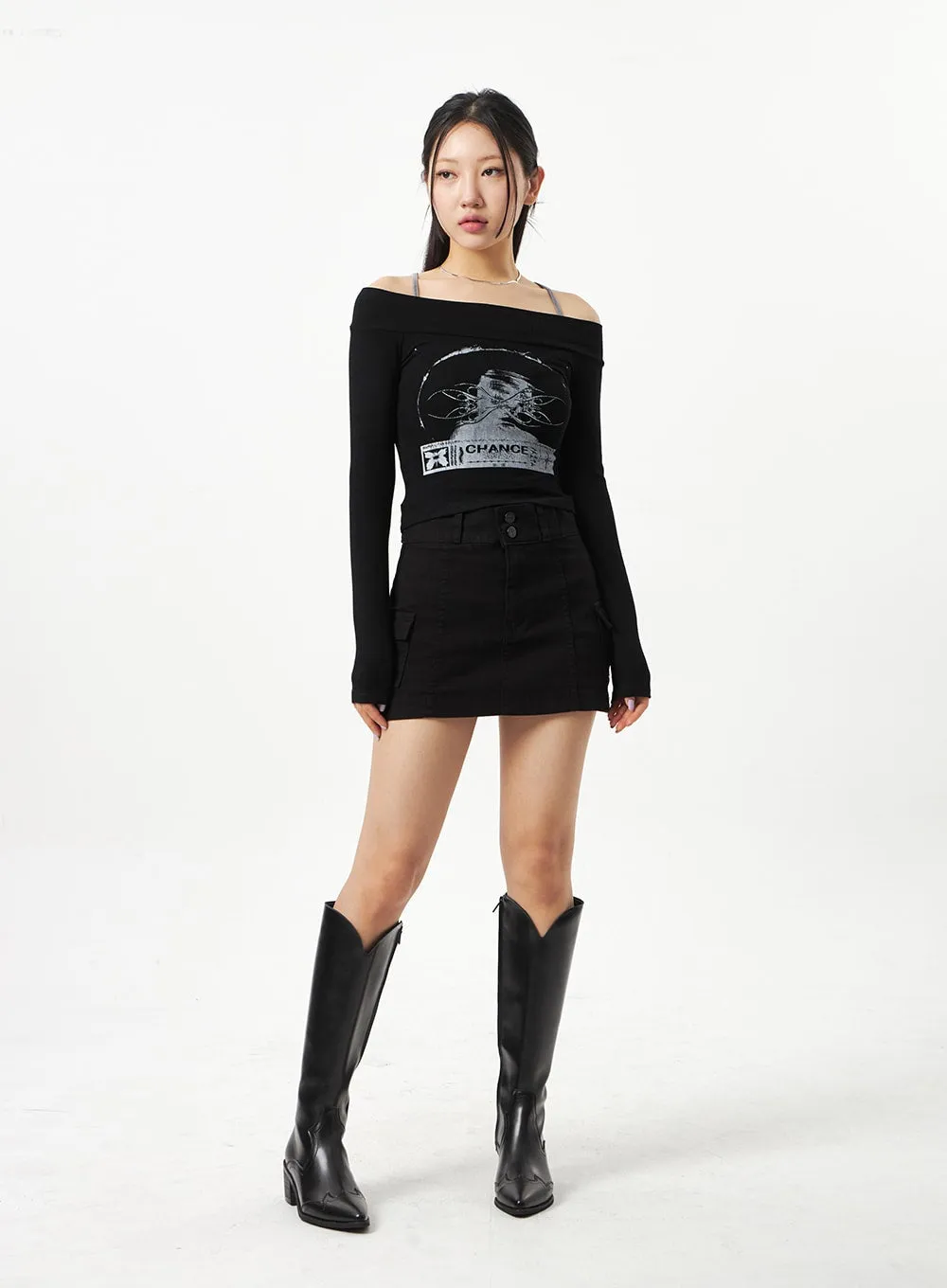 Pocket Mini Skirt CA321 sold by Lewkin product image thumbnail 4