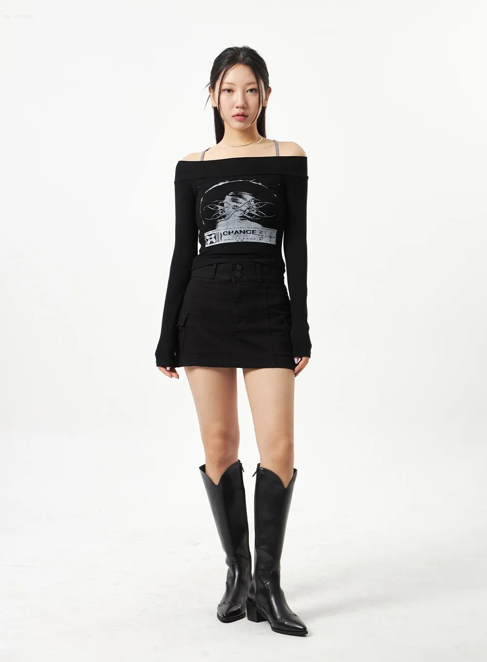 Pocket Mini Skirt CA321 sold by Lewkin product image thumbnail 3