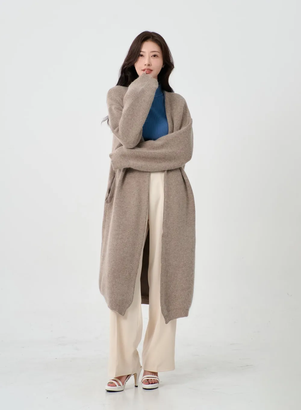 Button Wide Tailored Pants IO12 sold by Lewkin product image thumbnail 4