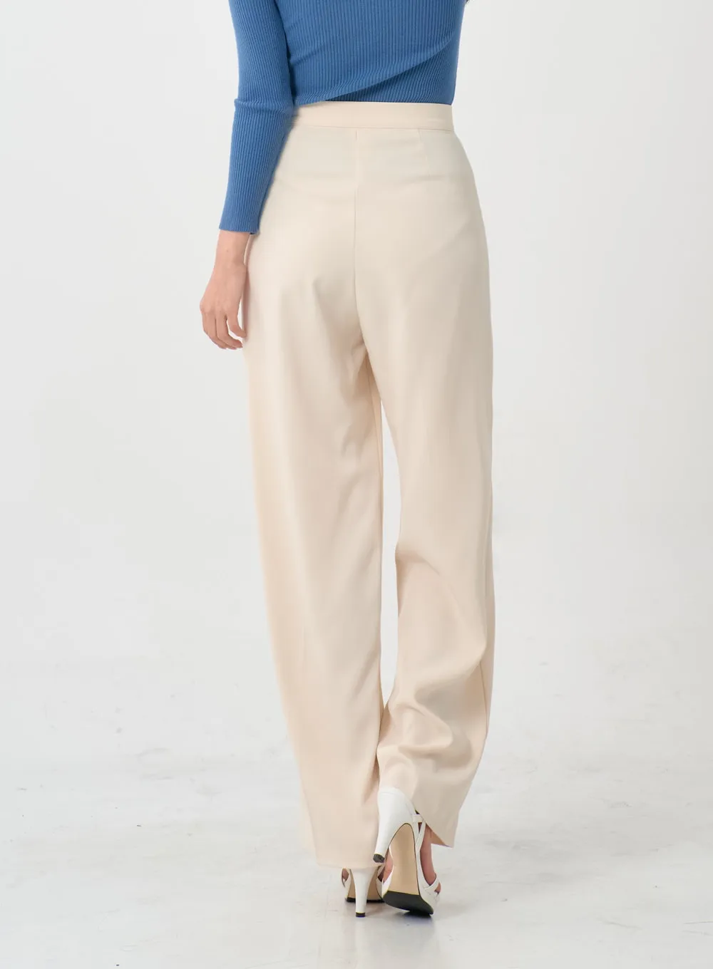 Button Wide Tailored Pants IO12 sold by Lewkin product image thumbnail 3