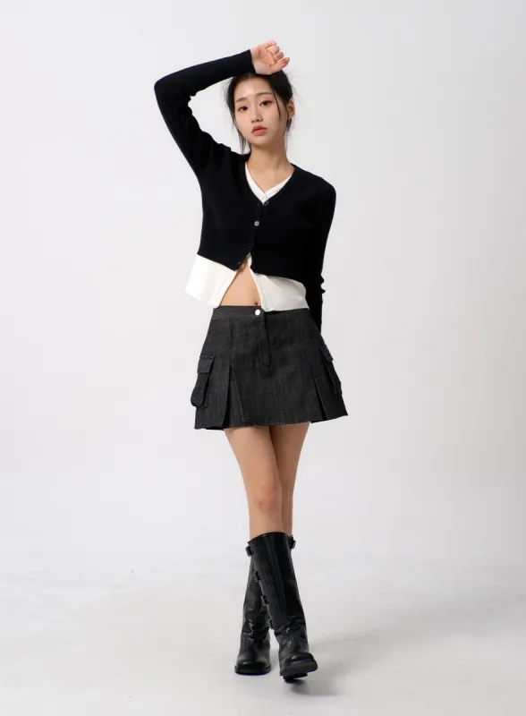 Pocket Mini Skirt BM306 sold by Lewkin