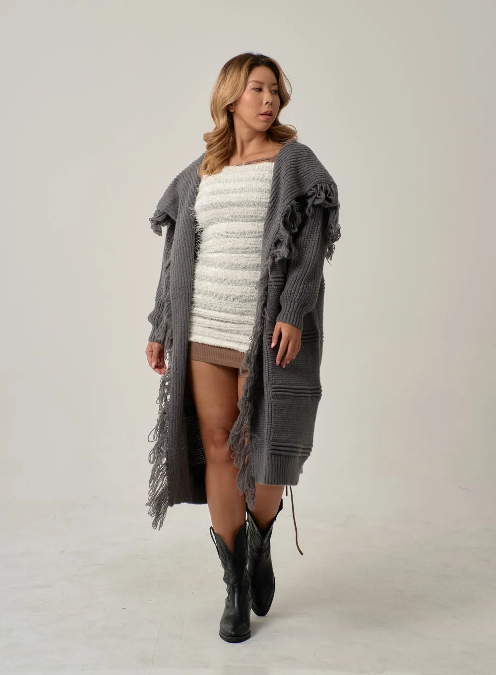 Knit Long Cardigan IN22 sold by Lewkin product image thumbnail 5
