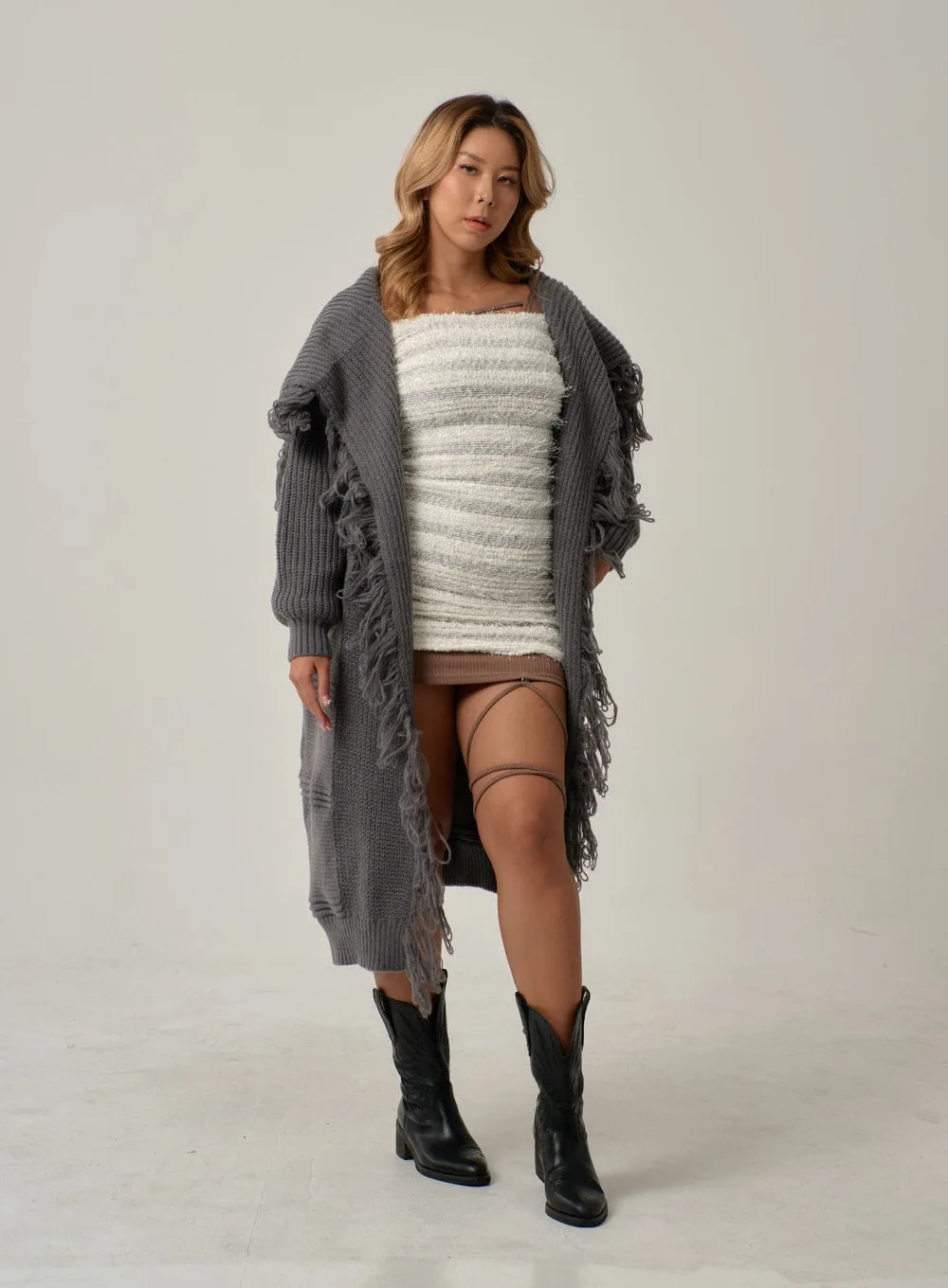 Knit Long Cardigan IN22 sold by Lewkin product image thumbnail 4