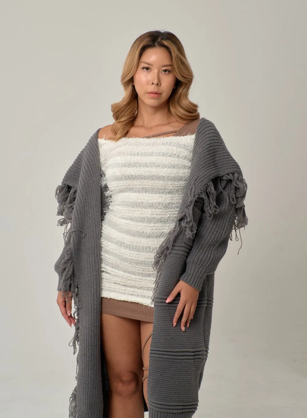 Knit Long Cardigan IN22 sold by Lewkin product image thumbnail 2