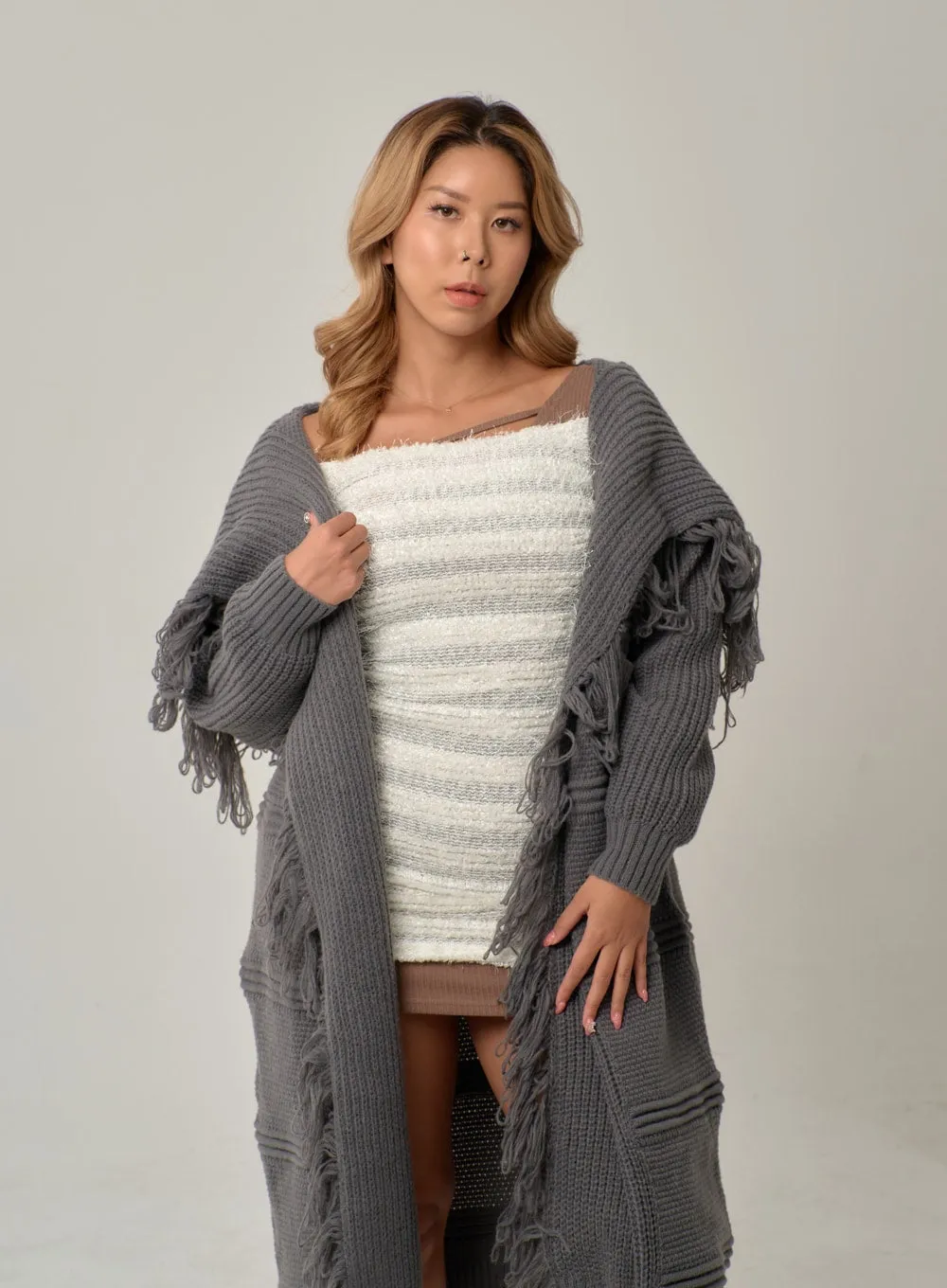 Knit Long Cardigan IN22 sold by Lewkin